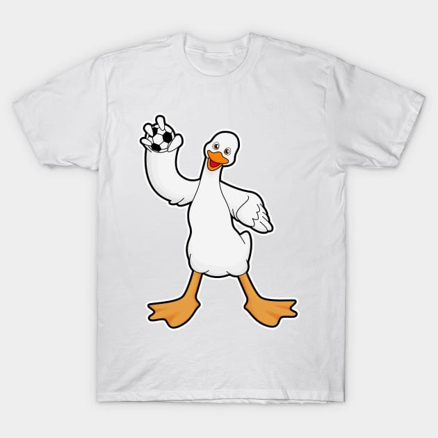 Duck as Handball player with Handball T-Shirt by Markus Schnabel